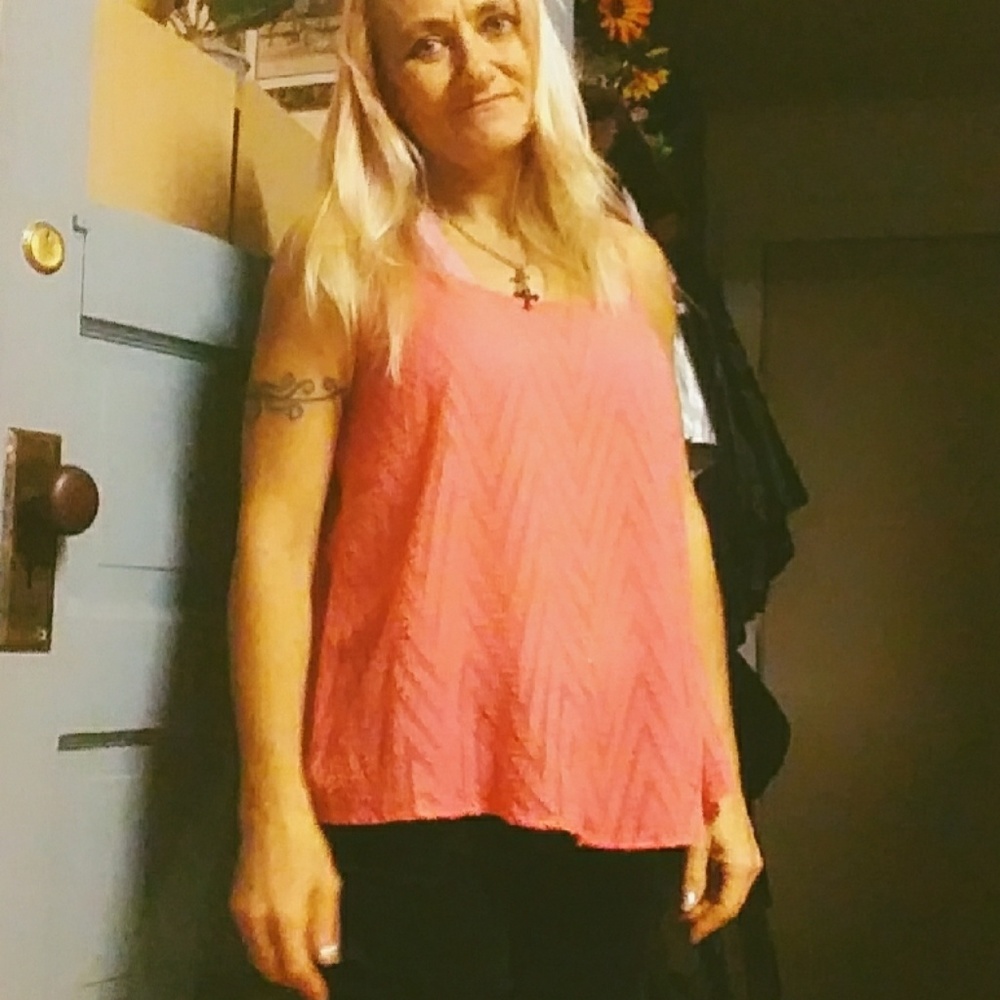 Bright coral tank top